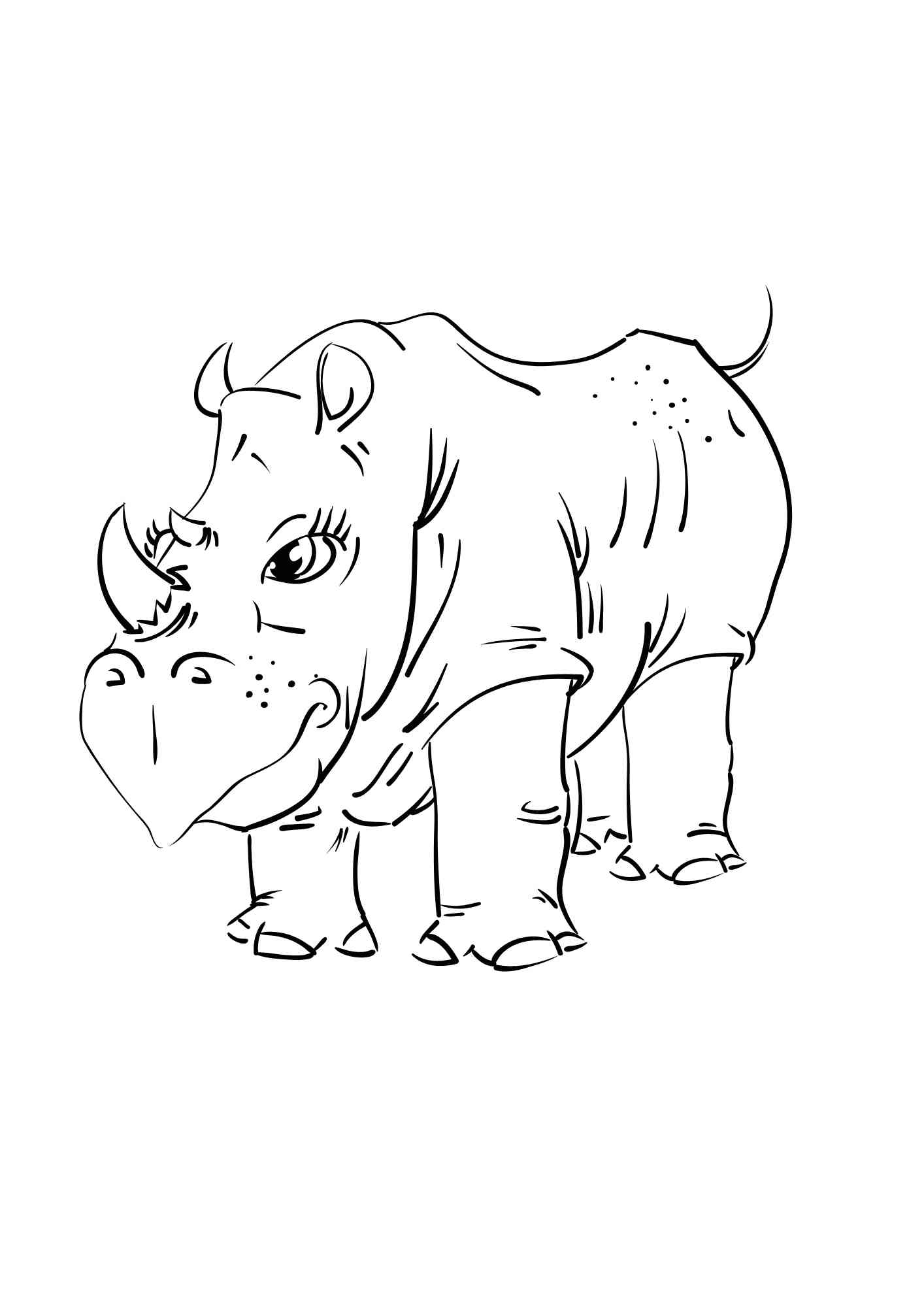 Рисунки раскраска цирк носорог
